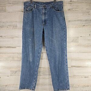 LL BEAN MEN'S SIZE 36X30 ???? PLAID FLANNEL LINED JEANS CLASSIC FIT STRAIGHT LEG